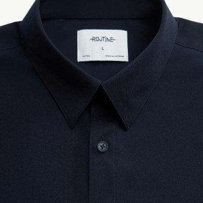 Áo sơ mi tay dài nam màu Xanh Navy non iron . Fitted - RT 10S25SHL002 | ROUTINE CÀ MAU