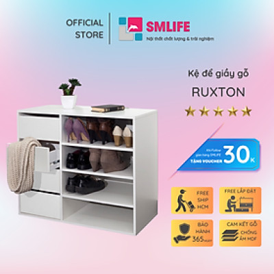 Tủ đựng giày gia đình thiết kế đẹp hiện đại SMLIFE Ruxton