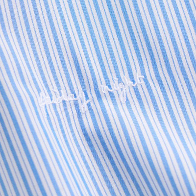 Áo sơ mi nam tay ngắn kẻ sọc có thêu chữ ngực áo . form Fitted - ROUTINE 10F24SHS035 | ROUTINE CÀ MAU