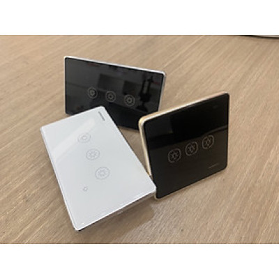 Công tắc vuông thông minh Wifi / Zigbee bo viền 3 Gang - neoSSW2	