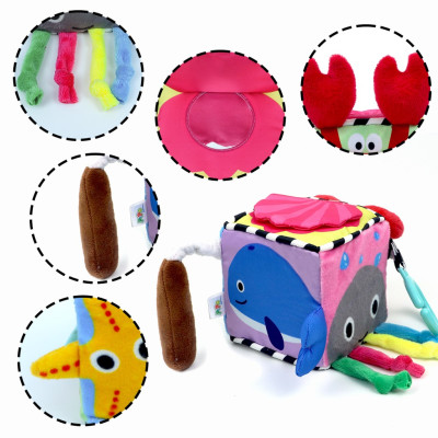 Đồ Chơi Montessori Khối Vải Xúc Xắc Luyện Kỹ Năng Nhiều Chủ Đề