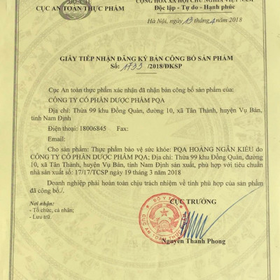 Hoàng Ngân Kiều PQA Giúp Thanh Nhiệt Giải Độc Dùng Cho Người Bị Huyết Nhiệt, Mụn Trứng Cá, Mụn Nhọt Hộp 12 Gói