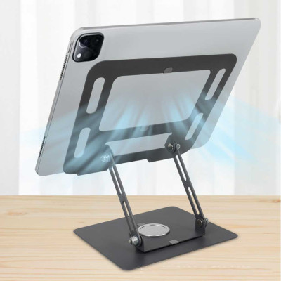 Giá đỡ,Đế tản nhiệt máy tính,laptop,ipad bằng hợp kim nhôm HXSJ K95 điều chỉnh 5 cấp độ cho máy 10-15,6 inch có thể gập - Hàng chính hãng