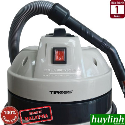 Máy hút bụi công nghiệp khô và ướt Tiross TS9303 - dung tích 38 lít - 1600W - Sản xuất tại Malaysia - Hàng chính hãng