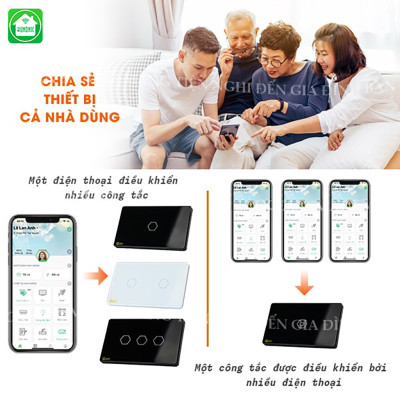 Công Tắc Cảm Ứng, Công Tắc Wifi Thông Minh Datic - DTSW