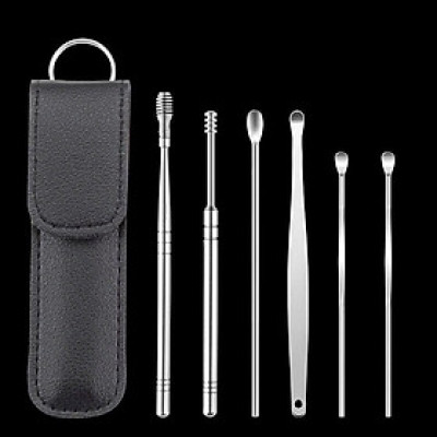 Bộ lấy ráy tai đa năng 6 món Cao cấp bằng thép không rỉ