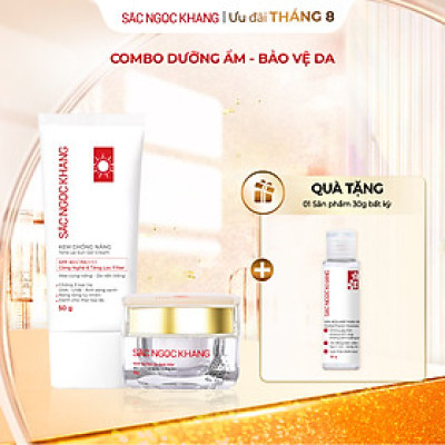 Bộ đôi dưỡng da và chống nắng: Kem dưỡng da ban đêm 30g và Kem chống nắng 50g (Sắc Ngọc Khang Official)