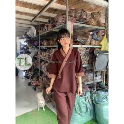 Đồ Lam Đi Chùa Phật Tử  mấu xéo nhật 3 cút