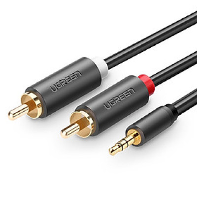 Dây chuyển đổi 3.5mm ra 2RCA (HOA SEN) Dài 3m UGREEN AV102 10512 - Hàng chính hãng