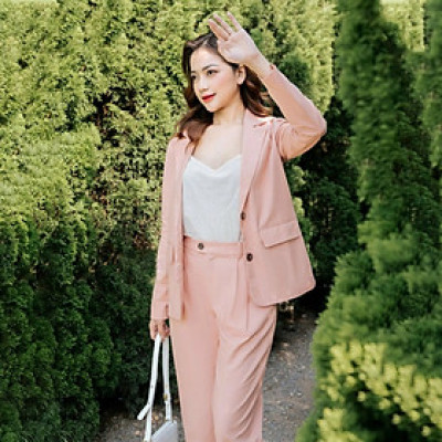 Áo khoác Blazer Nhung Tăm 2 lớp phong cách Hàn Quốc Haint Boutique Bz05