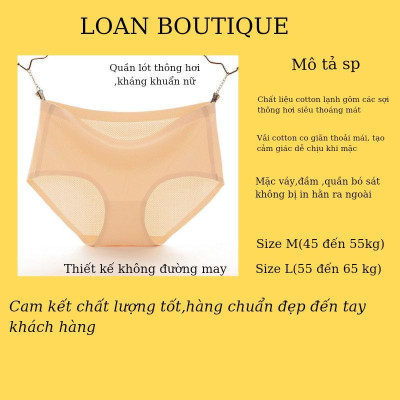 Quần lót nữ Vic thông hơi cao cấp, không đường may kháng khuẩn thoáng mát