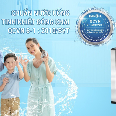 Máy lọc nước RO Mỹ 10 lõi Karofi ERO80 Pro RO - Giao trước lắp sau miễn phí toàn quốc - Bảo hành 36 tháng - Hàng chính hãng