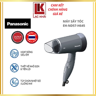 Máy sấy tóc Panasonic EH-ND57-H645 (Màu Xám) – Công Suất 1500W - Hàng chính hãng - Bảo hành chính hãng 12 tháng, Chất lượng Nhật Bản
