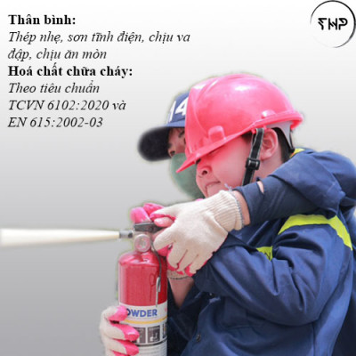 Bình chữa cháy cho xe oto/ bình chữa cháy xe điện có tem kiểm định ABC 1Kg Vinafoam