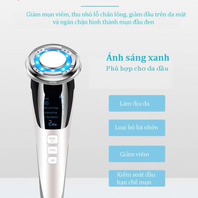 Máy Massage Mặt Làm Đẹp VISPO VP-CM23 - Máy Massage 5IN1 Photon Nóng Và Lạnh EMS Săn Chắc Da , Làm Sạch Và Tăng Hấp Thụ Dưỡng Chất, Khóa Ẩm Cho Da Bằng Công Nghệ Hiện Đại