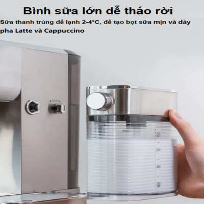 Máy pha cà phê Espresso bán tự động Espresso, Latte, Cappuccino thương hiệu HiBREW H13A - Hàng Chính Hãng