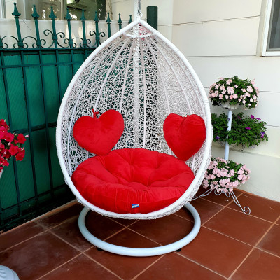 Xích đu đơn NAVICOM - N3 (Nệm nhung màu đỏ)