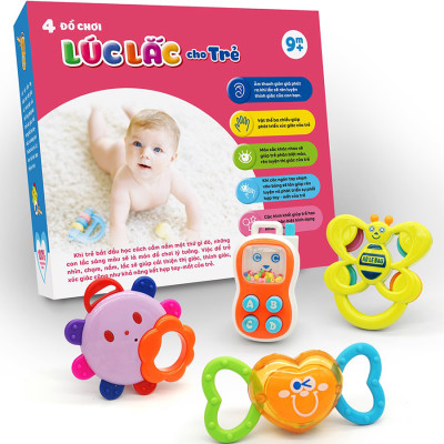 Combo 4 Đồ Chơi Lúc Lắc Cho Trẻ Happy Baby