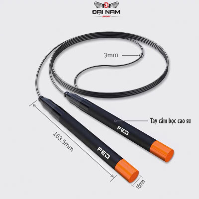 Dây Nhảy Tập Gym,Thể Dục FED-XM0105 Chất Liệu Lõi Thép Bọc PVC Cao Cấp