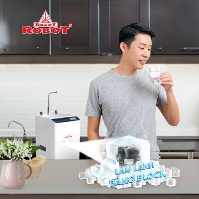 MÁY LỌC NƯỚC NÓNG THÔNG MINH LẠNH ROBOT GrandPlus-9  -Hàng Chính Hãng