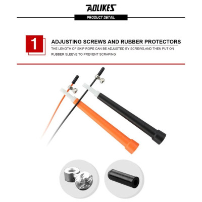 Dây nhảy thể dục AOLIKES A-3201 tập thể lực lõi thép cao cấp sport jump rope