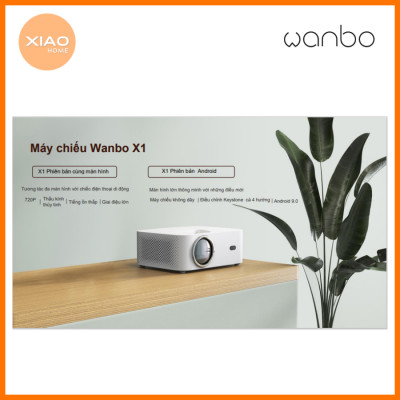 Máy chiếu thông minh Wanbo X1 Pro sử dụng Android 9.0 / 1GB RAM - Hiệu chỉnh Keystone / Rạp phim tại nhà - Hàng Chính Hãng