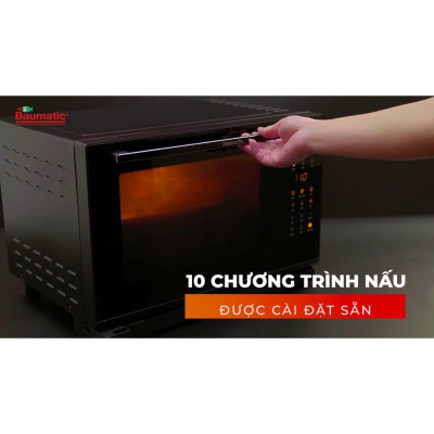 Lò nướng hấp 10 chức năng Baumatic BSQ26CBK - Thương hiệu của Anh "Hàng nhập khẩu"