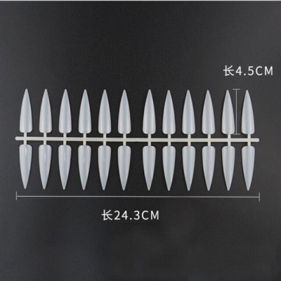 Vỉ Móng Mẫu 240 Móng Form Nhọn Tập Vẽ Tập Sơn, Nhựa Cao Cấp, Phù Hợp Học Viên Và Thợ Làm Nail, Gói 10 Vỉ 24 Móng Nữ