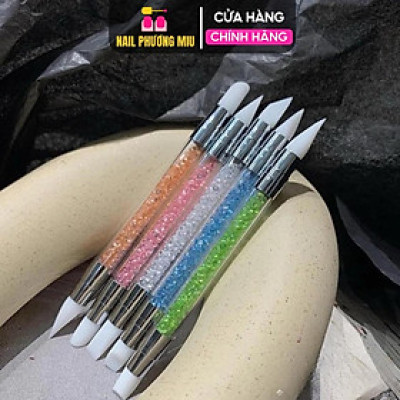 Bút Silicon Đa Năng 2 Đầu Nặn Hoa Nặn Thú Chà Tráng Gương Miết Sticker Nail Nữ Women