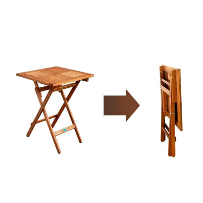 Bàn Xếp Gorontalo 700 IBIE NT4013 (70 x 70 x 72 cm) - Nâu