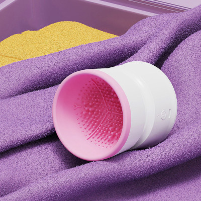 Máy làm sạch Vệ sinh cọ trang điểm tự động mới Có Cổng Sạc usb Tiện Dụng bằng bàn chải silicon 