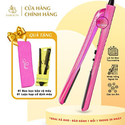 Máy Ép Tóc Lõi Sứ PYT Ceramic Styling Tool (2 trong 1) - Màu Hồng Ánh Kim - Công Nghệ Nhiệt Hồng Ngoại Xa - Có Thể Vừa Duỗi Và Uốn Tóc