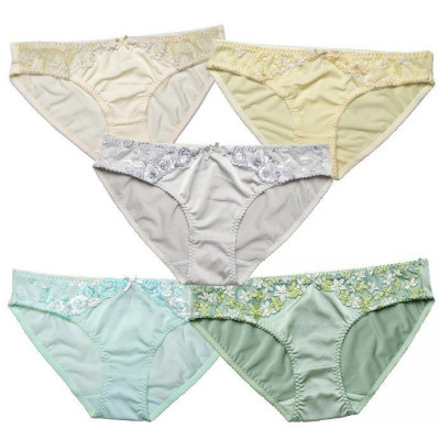 Combo 5 quần lót nữ thun lạnh ren thêu màu ngẫu nhiên MK03