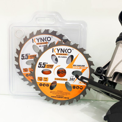 Lưỡi cưa gỗ siêu mỏng cho máy pin 24 răng đường kính Ø 140mm KYNKO WL140024