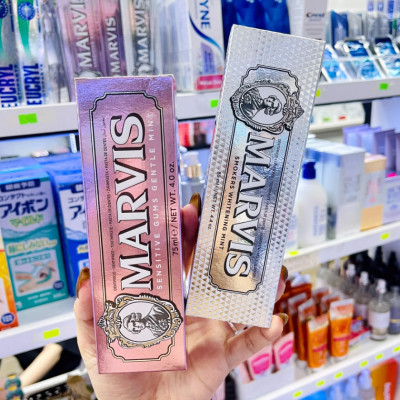 [Hàng chính hãng] Kem đánh răng cho người hút thuốc và uống coffee Marvis Smokers Whitening Mint Italy 85ml