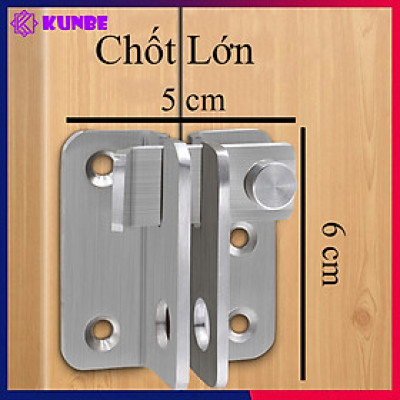 Chốt Khóa Cài Cửa Loại Lớn Có Lỗ Cài KUNBE, Gài Cây Gạt, Dày Dặn Chắc Chắn, Hàng Cao Cấp Tiện Dụng