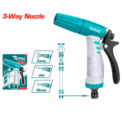 Đầu phun nước máy xịt rửa 3/4" chuyên dụng TOTAL THWS010301 - Rửa xe, tưới cây, nhiều chế độ rửa tiện lợi, bền bỉ, tay cằm chắc chắn