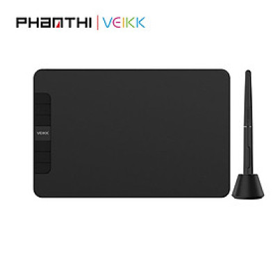 Bảng Vẽ Cảm Ứng VEIKK VK640 Android Mặt Nhám Mô Phỏng Giấy Vẽ - Hàng Chính Hãng