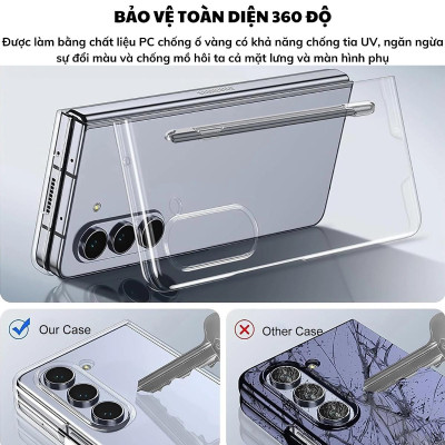 Ốp lưng trong suốt siêu mỏng chống ố vàng cho Likgus Penone bảo vệ 360 độ màn phụ và mặt lưng (Tặng bút cảm ứng