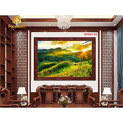 Tranh kính Phong cảnh thiên nhiên D1002 01 (được chọn mẫu)