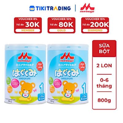 Combo 2 lon Sữa Morinaga số 1 (Hagukumi)