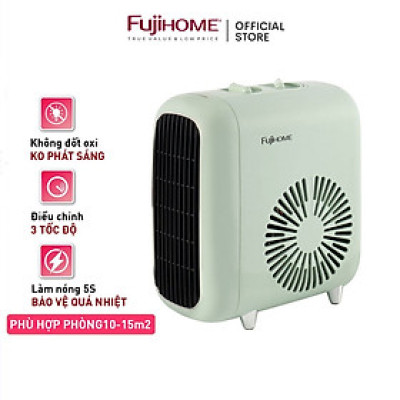 Quạt sưởi gốm ấm Mini nhập khẩu không khô da Fujihome, Hàng Chính hãng bảo hành 2 năm