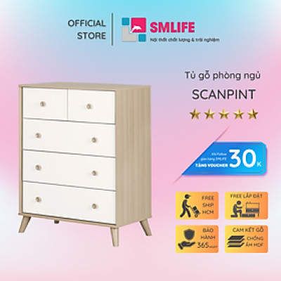 Tủ đựng quần áo phòng ngủ SMLIFE Scanpint