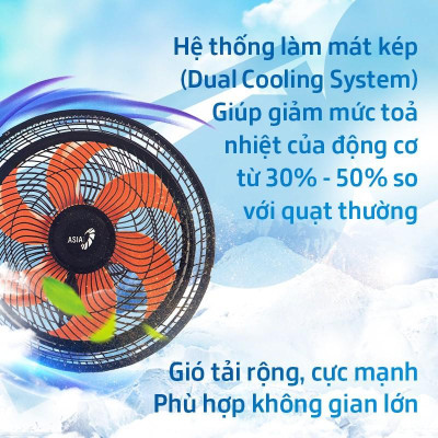 (ASIA) Quạt treo Asia TURBO 6 cánh 80w - bán công nghiệp -  Hàng chính hãng