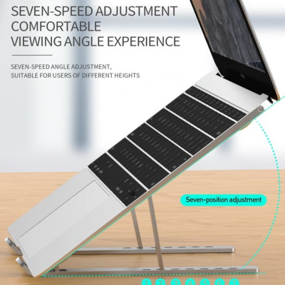 Giá đỡ đa năng dễ dàng gấp gọn hợp kim nhôm cao cấp phù hợp nhiều dòng Laptop, Macbook chính hãng KAKU - Hàng Chính Hãng