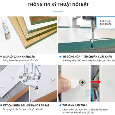 Kệ Gỗ Treo Tường 2 Tầng 2 Cánh Tủ Màu Trắng và Sồi Juno Sofa CTKT413 KT 120x65x24cm