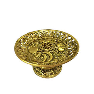 Khay trái cây CTVD16 23 x23.6 x 12.5cm mạ vàng 