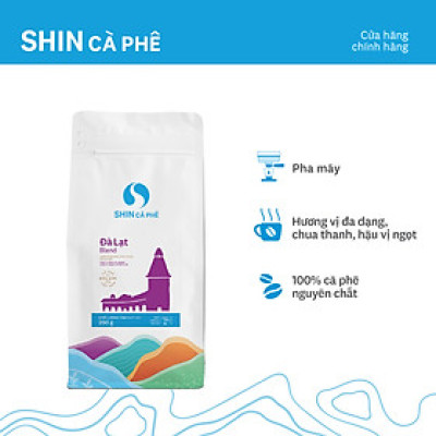 Cà phê Espresso Đà Lạt Blend - SHIN Cà Phê - Cà phê đặc sản pha máy - Gói 250g