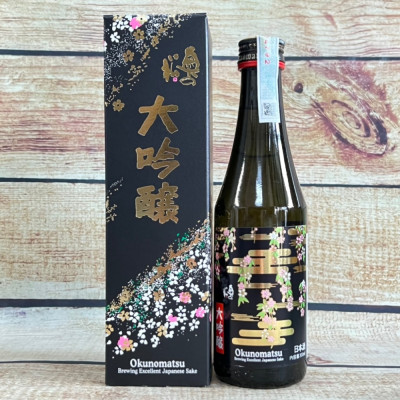 Rượu Sake (Okunomatsu) Daiginjo 15.4% 300ML (Sakura)