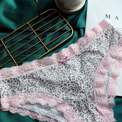 COMBO 5 QUẦN LÓT NỮ THUN LẠNH HỌA TIẾT BÁO ĐỐM VIỀN REN CAO CẤP 2339